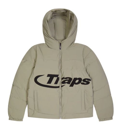 TRAPSTAR HYPERDRIVE HOODED PUFF PUFFER - LIGHT OLIVE/BLACK